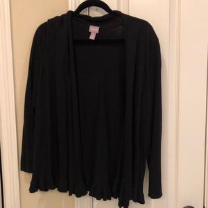 Cute Chico’s cardigan with ruffle edge! Size XL
